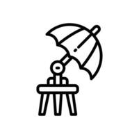 umbrella tripod line icon. vector icon for your website, mobile, presentation, and logo design.