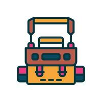 camera bag filled color icon. vector icon for your website, mobile, presentation, and logo design.