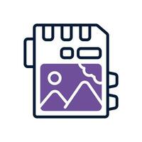 memory card dual tone icon. vector icon for your website, mobile, presentation, and logo design.