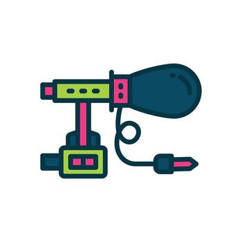 microphone filled color icon. vector icon for your website, mobile, presentation, and logo design.