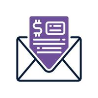 email invoice dual tone icon. vector icon for your website, mobile, presentation, and logo design.