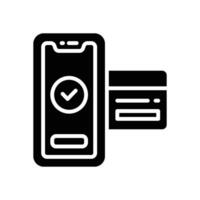 móvil pago glifo icono. vector icono para tu sitio web, móvil, presentación, y logo diseño.