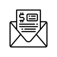 correo electrónico factura línea icono. vector icono para tu sitio web, móvil, presentación, y logo diseño.