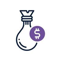 money bag dual tone icon. vector icon for your website, mobile, presentation, and logo design.
