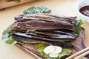 Gwamegi dried fish, which is enjoyed in winter in Korea photo