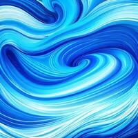 Abstract wavy background in blue tones. Winter cold concept. Bright blurry illustration. The image was created using generative AI. photo