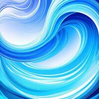 Abstract wavy background in blue tones. Winter cold concept. Bright blurry illustration. The image was created using generative AI. photo