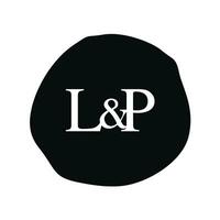 LP Initial logo letter brush monogram comapany vector