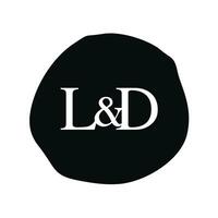 LD Initial logo letter brush monogram comapany vector