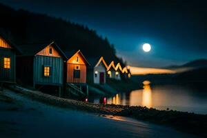 photo wallpaper the moon, night, the sea, the water, the moon, the water,. AI-Generated