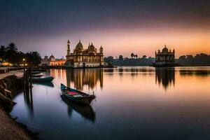 el dorado templo, amritsar, India. generado por ai foto