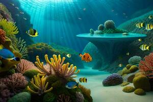 under the sea wallpaper. AI-Generated photo