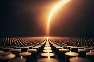 an abstract image of a light shining through a dark room. AI-Generated photo