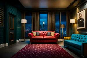 el suite a el ritz-carlton, hong Kong generado por ai foto