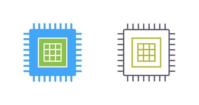 icono de vector de procesador