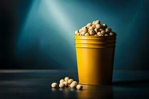 soy beans in a cup. AI-Generated photo