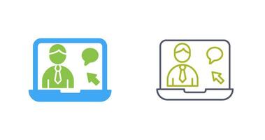 Online Interview Vector Icon