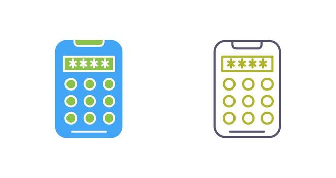 icono de vector de código pin