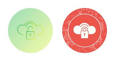 Secure Cloud Vector Icon