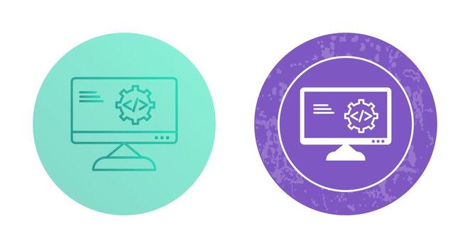 Unique Code Optimization Vector Icon