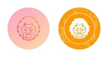 icono de vector de orangután