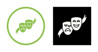 icono de vector de máscaras de teatro