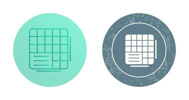 Table Data Vector Icon