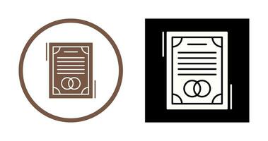 Wedding Contract Vector Icon