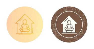 Yoga At home Vector Icon