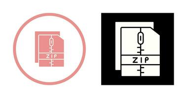 icono de vector de archivo zip