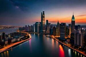 the city of shanghai is one of the most popular tourist destinations in china. AI-Generated photo