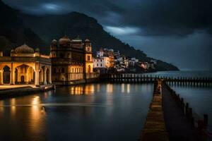 el lago palacio, udaipur, India. generado por ai foto