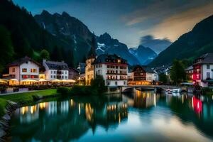 el hermosa pueblo de altenburgo, Suiza. generado por ai foto