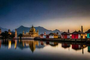 the beautiful mosque in kuala lumpur, malaysia. AI-Generated photo