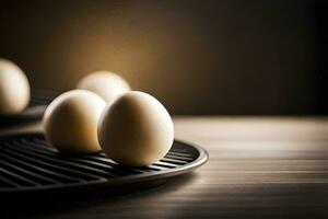 eggs on a grill. AI-Generated photo