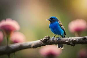 foto fondo de pantalla pájaro, el cielo, flores, el pájaro, el pájaro, el pájaro, el. generado por ai