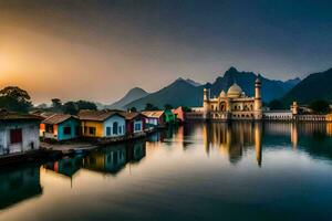 el taj mahal por rajesh kumar - ciudad, paisaje naturaleza amanecer,. generado por ai foto