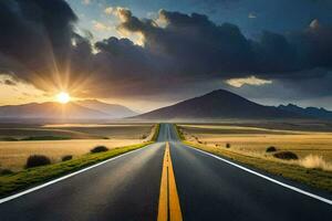 el la carretera a éxito es pavimentado con bueno intenciones generado por ai foto