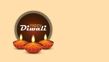 Happy Diwali with Diwali Card, Diwali celebration post, vector illustration design.
