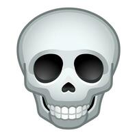 Simple bone skull Large size of emoji skull vector