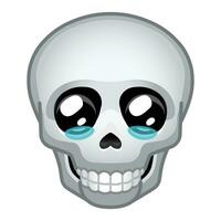 Simple bone skull Large size of emoji skull vector