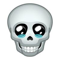 Simple bone skull Large size of emoji skull vector