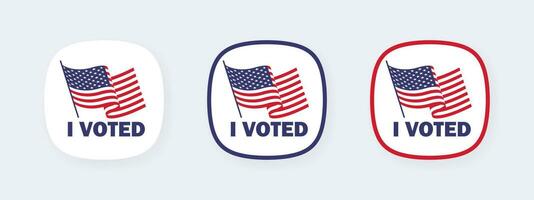 I voted. US Election and voting. Voting in election. Vector scalable graphics