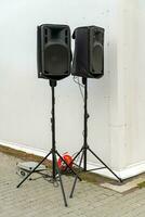 outdoor acoustic music speakers for outdoor mass events and celebrations photo