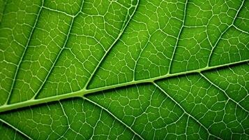 Close-up of leaf texture green abstract background. AI Generated photo