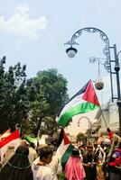 Bandung City, West Java, Indonesia. 21 October 2023. Demonstration on supporting Free Palestine. Freedom for Palestine. photo