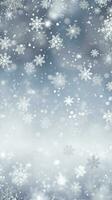 Navidad resumen fiesta antecedentes con nieve en azul, Copiar espacio ai generativo foto