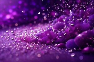 shiny purple graphics with bokeh space for text photo