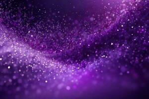 shiny purple graphics with bokeh space for text photo