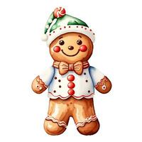 graphic of t gingerbread for christmas on white background photo